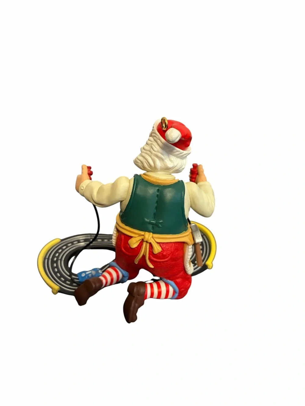 Hallmark Keepsake 2007 Toymaker Santa Ornament Slot Car Racing Figure Eight Box